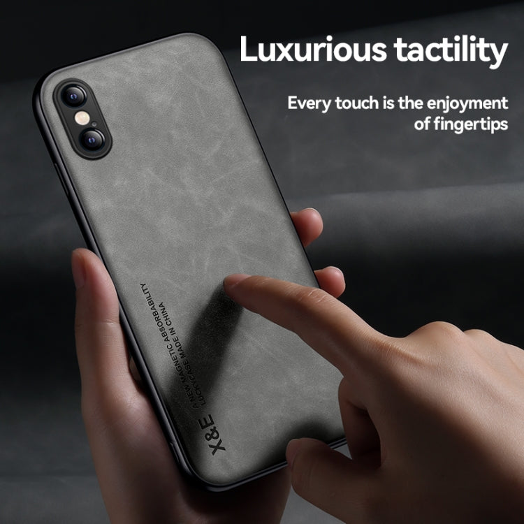 Skin Feel Magnetic Leather Back Phone Case, For iPhone XR, For iPhone XS Max, For iPhone SE 2022 / SE 2020 / 7 / 8