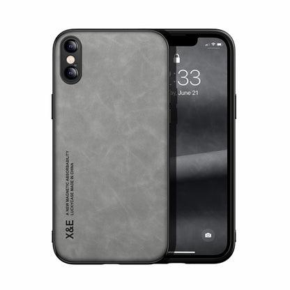 Skin Feel Magnetic Leather Back Phone Case, For iPhone XR, For iPhone XS Max, For iPhone SE 2022 / SE 2020 / 7 / 8