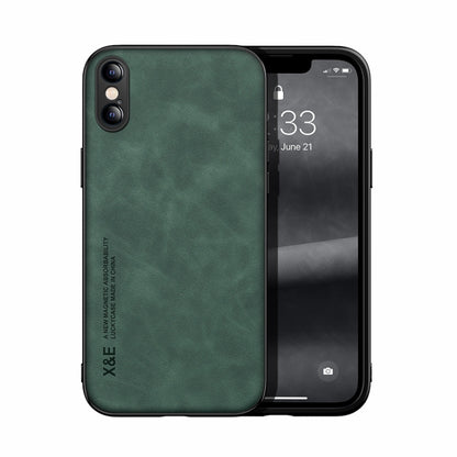 Skin Feel Magnetic Leather Back Phone Case, For iPhone XR, For iPhone XS Max, For iPhone SE 2022 / SE 2020 / 7 / 8