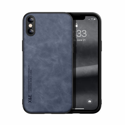 Skin Feel Magnetic Leather Back Phone Case, For iPhone XR, For iPhone XS Max, For iPhone SE 2022 / SE 2020 / 7 / 8