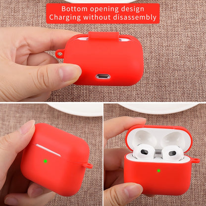 Wireless Earphone Silicone Protective Case with Carabiner, with Carabiner Black, with Carabiner Red, with Carabiner Lavender Grey, with Carabiner Matcha Green, with Carabiner Wine Red, with Carabiner Yellow, with Carabiner Dark Green                   ...