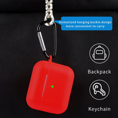 Wireless Earphone Silicone Protective Case with Carabiner, with Carabiner Black, with Carabiner Red, with Carabiner Lavender Grey, with Carabiner Matcha Green, with Carabiner Wine Red, with Carabiner Yellow, with Carabiner Dark Green                   ...