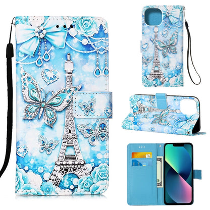 Painted Flat Texture Leather Case with Lanyard & Card Slot & Wallet & Holder, For iPhone 14, For iPhone 14 Plus, For iPhone 14 Pro, For iPhone 14 Pro Max
