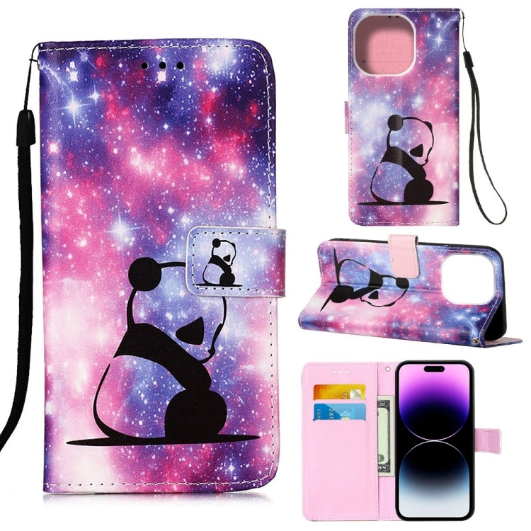 Painted Flat Texture Leather Case with Lanyard & Card Slot & Wallet & Holder, For iPhone 14, For iPhone 14 Plus, For iPhone 14 Pro, For iPhone 14 Pro Max