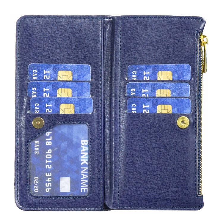 Diamond Lattice Zipper Wallet Leather Flip Phone Case, For iPhone 14, For iPhone 14 Plus, For iPhone 14 Pro, For iPhone 14 Pro Max, For iPhone 13 mini, For iPhone 13, For iPhone 13 Pro, For iPhone 13 Pro Max