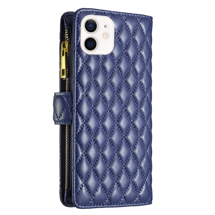 Diamond Lattice Zipper Wallet Leather Flip Phone Case, For iPhone 12 mini, For iPhone 12 / 12 Pro, For iPhone 12 Pro Max, For iPhone 11, For iPhone 11 Pro, For iPhone X / XS, For iPhone XR, For iPhone XS Max
