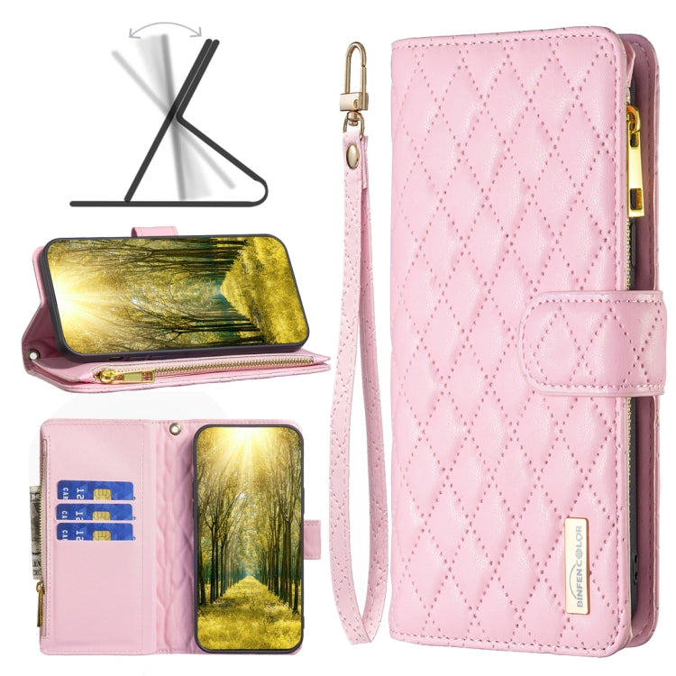 Diamond Lattice Zipper Wallet Leather Flip Phone Case, For iPhone 12 mini, For iPhone 12 / 12 Pro, For iPhone 12 Pro Max, For iPhone 11, For iPhone 11 Pro, For iPhone X / XS, For iPhone XR, For iPhone XS Max