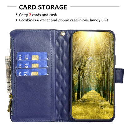 Diamond Lattice Zipper Wallet Leather Flip Phone Case, For iPhone SE 2022 / SE 2020 / 7 / 8, For iPhone 7 Plus / 8 Plus, For iPhone 11 Pro Max