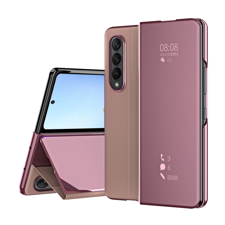 Horizontal Flip Mirror Shockproof Phone Case, For Samsung Galaxy Z Fold4