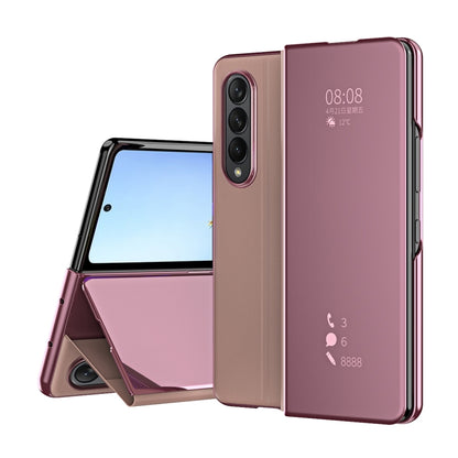 Horizontal Flip Mirror Shockproof Phone Case, For Samsung Galaxy Z Fold4