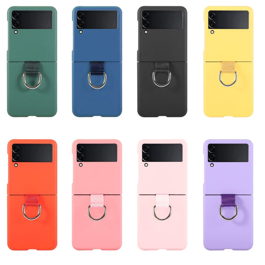 Macaron Color Silicone Soft Phone Case, For Samsung Galaxy Z Flip3 5G, For Samsung Galaxy Z Flip4