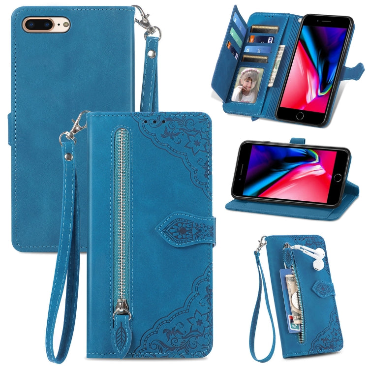 Embossed Flower Shockproof Leather Phone Case, For iPhone SE 2022 / SE 2020 / 8 / 7, For iPhone 8 Plus / 7 Plus