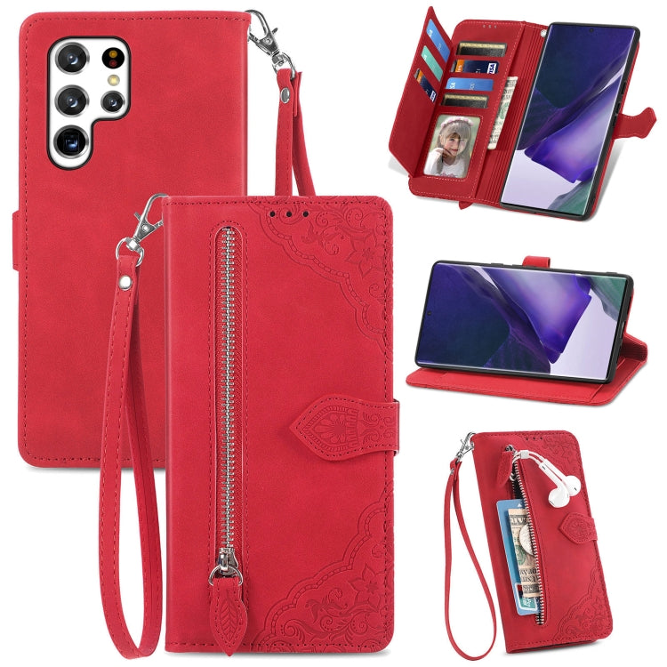 Embossed Flower Shockproof Leather Phone Case, For Samsung Galaxy S20 FE, For Samsung Galaxy S20 Ultra, For Samsung Galaxy S21 FE 5G, For Samsung Galaxy S21+ 5G, For Samsung Galaxy S21 Ultra 5G, For Samsung Galaxy S21 5G, For Samsung Galaxy S22+ 5G    ...