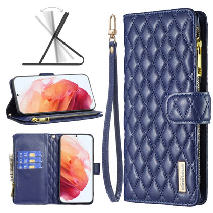 Diamond Lattice Zipper Wallet Leather Flip Phone Case, For Samsung Galaxy S22 5G, For Samsung Galaxy S22+ 5G, For Samsung Galaxy S22 Ultra 5G, For Samsung Galaxy S21 5G, For Samsung Galaxy S21+ 5G, For Samsung Galaxy S21 Ultra 5G                       ...