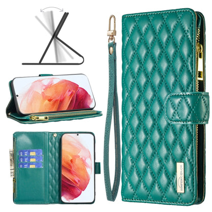 Diamond Lattice Zipper Wallet Leather Flip Phone Case, For Samsung Galaxy S22 5G, For Samsung Galaxy S22+ 5G, For Samsung Galaxy S22 Ultra 5G, For Samsung Galaxy S21 5G, For Samsung Galaxy S21+ 5G, For Samsung Galaxy S21 Ultra 5G                       ...