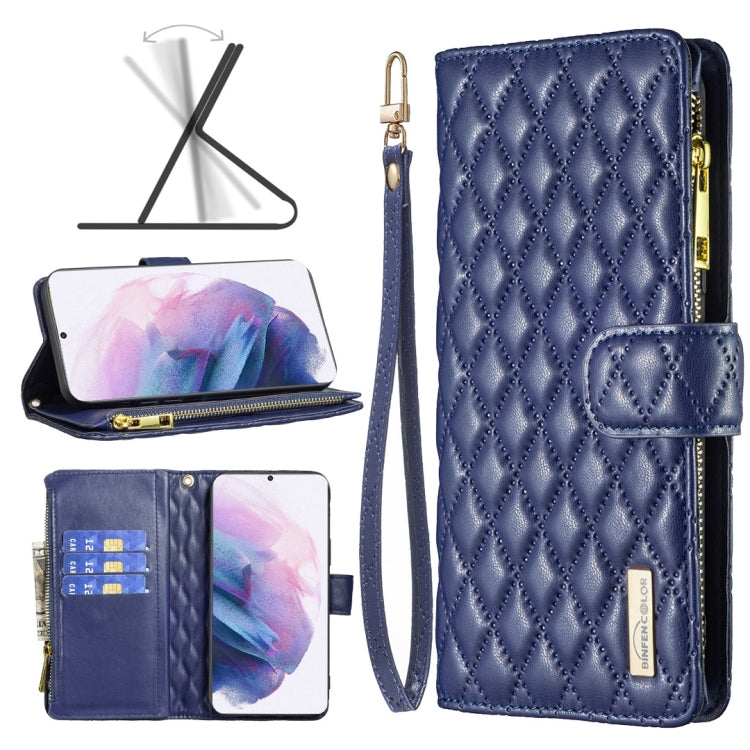 Diamond Lattice Zipper Wallet Leather Flip Phone Case, For Samsung Galaxy S22 5G, For Samsung Galaxy S22+ 5G, For Samsung Galaxy S22 Ultra 5G, For Samsung Galaxy S21 5G, For Samsung Galaxy S21+ 5G, For Samsung Galaxy S21 Ultra 5G                       ...