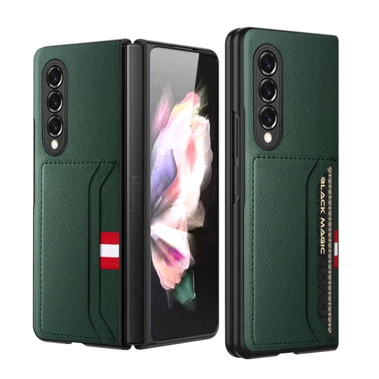 Litchi Texture Soft Micorofiber Folding Phone Case, For Samsung Galaxy Z Fold4