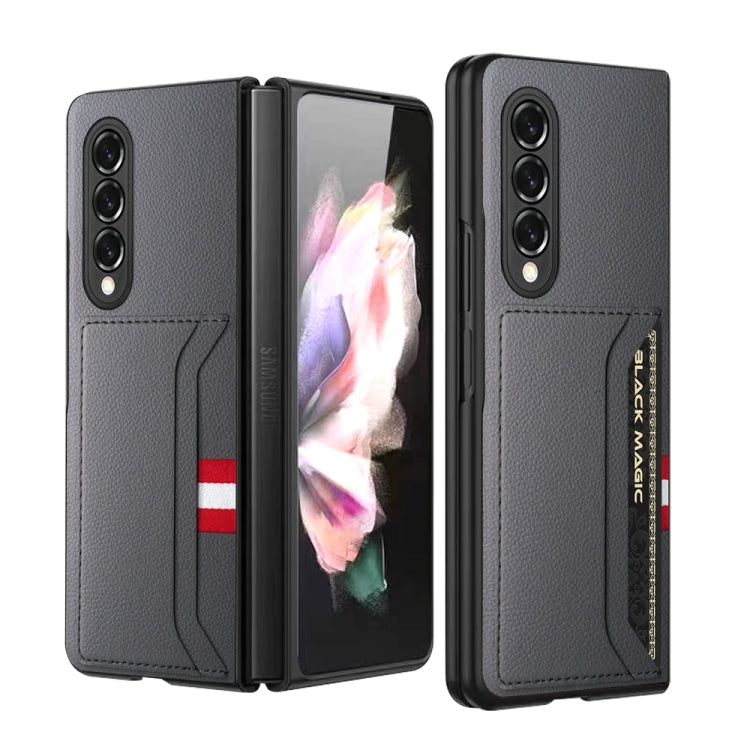 Litchi Texture Soft Micorofiber Folding Phone Case, For Samsung Galaxy Z Fold4