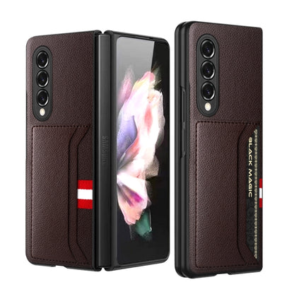 Litchi Texture Soft Micorofiber Folding Phone Case, For Samsung Galaxy Z Fold4