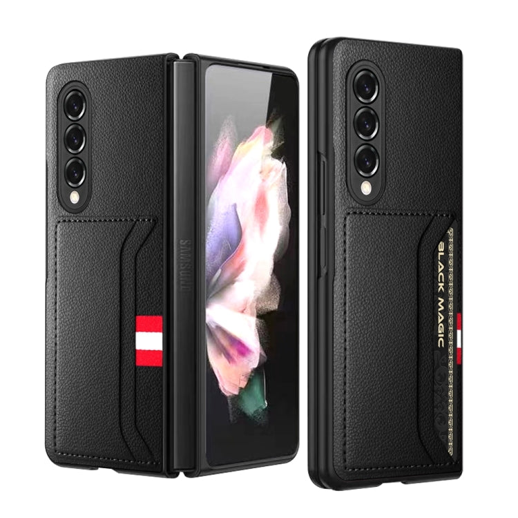 Litchi Texture Soft Micorofiber Folding Phone Case, For Samsung Galaxy Z Fold4