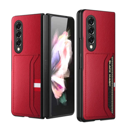 Litchi Texture Soft Micorofiber Folding Phone Case, For Samsung Galaxy Z Fold4