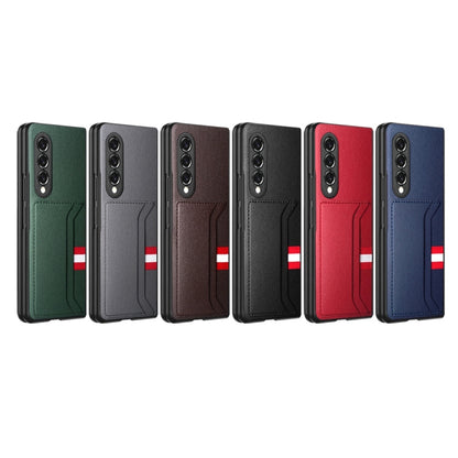 Litchi Texture Soft Micorofiber Folding Phone Case, For Samsung Galaxy Z Fold4
