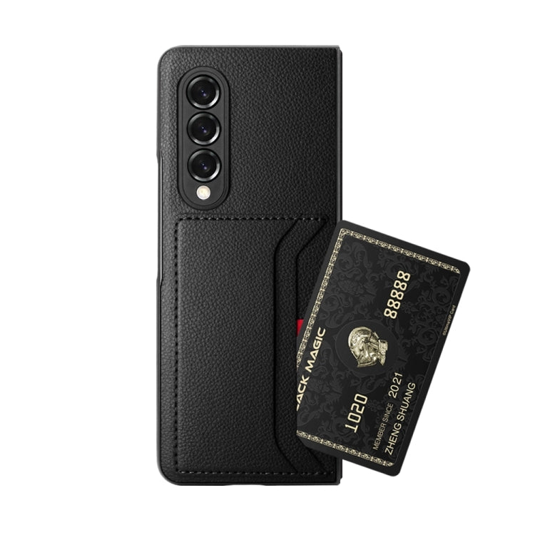 Litchi Texture Soft Micorofiber Folding Phone Case, For Samsung Galaxy Z Fold4