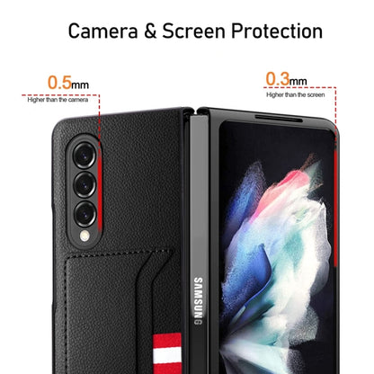 Litchi Texture Soft Micorofiber Folding Phone Case, For Samsung Galaxy Z Fold4