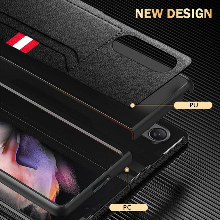 Litchi Texture Soft Micorofiber Folding Phone Case, For Samsung Galaxy Z Fold4