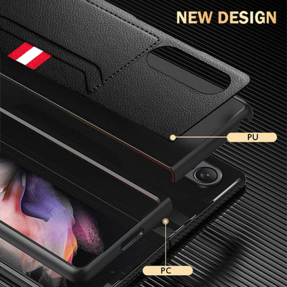 Litchi Texture Soft Micorofiber Folding Phone Case, For Samsung Galaxy Z Fold4