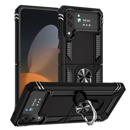 Shockproof TPU + PC Phone Case with Holder, For Samsung Galaxy Z Flip4