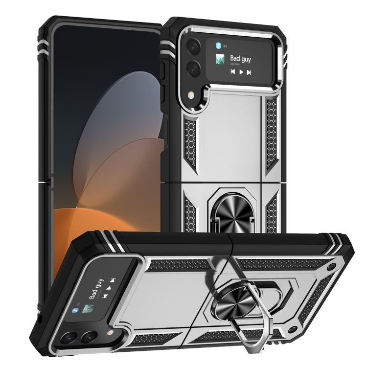 Shockproof TPU + PC Phone Case with Holder, For Samsung Galaxy Z Flip4