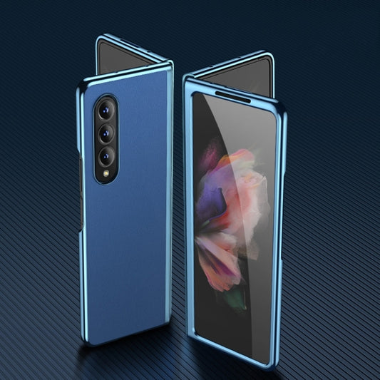 Plating Leather Phone Case, For Samsung Galaxy Z Fold4