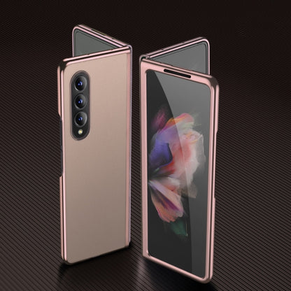 Plating Leather Phone Case, For Samsung Galaxy Z Fold4