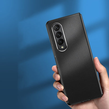 Plating Leather Phone Case, For Samsung Galaxy Z Fold4
