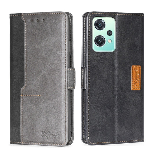 Contrast Color Side Buckle Leather Phone Case, For OnePlus Nord CE 2 Lite 5G, For OnePlus Ace Racing