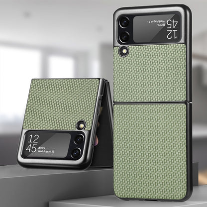 Fiber Texture Fold Shockproof Phone Case, For Samsung Galaxy Z Flip4
