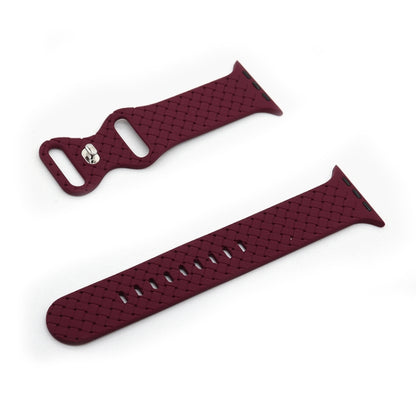 Weave Texture Watch Band For Apple Watch Series, 7 45mm / 6&SE&5&4 44mm / 3&2&1 42mm, 7 41mm / 6&SE&5&4 40mm / 3&2&1 38mm