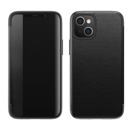 Magnetic Side Window View Shockproof Horizontal Flip Leather Case, For iPhone 14, For iPhone 14 Plus, For iPhone 14 Pro, For iPhone 14 Pro Max