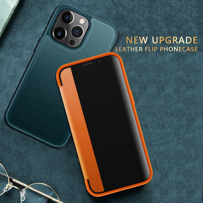 Magnetic Side Window View Shockproof Horizontal Flip Leather Case, For iPhone 14, For iPhone 14 Plus, For iPhone 14 Pro, For iPhone 14 Pro Max