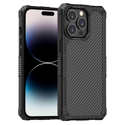 Carbon Fiber Shockproof Phone Case, For iPhone 14, For iPhone 14 Plus, For iPhone 14 Pro, For iPhone 14 Pro Max