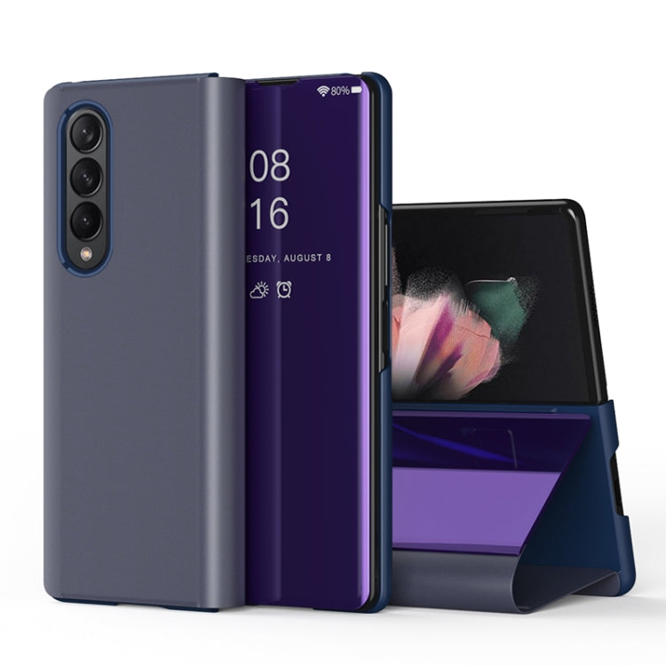 Single Electroplating Flip Mirror Shockproof Phone Case, For Samsung Galaxy Z Fold4 5G