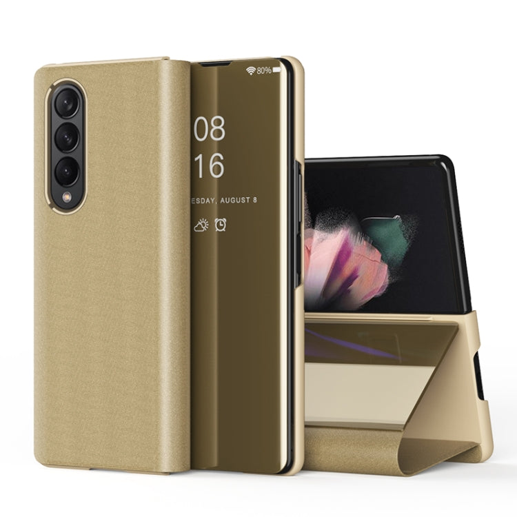 Single Electroplating Flip Mirror Shockproof Phone Case, For Samsung Galaxy Z Fold4 5G