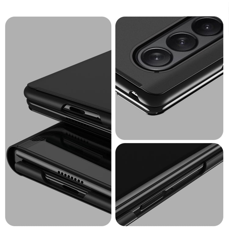 Single Electroplating Flip Mirror Shockproof Phone Case, For Samsung Galaxy Z Fold4 5G