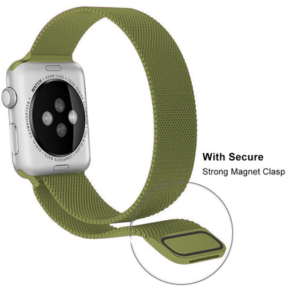 Milanese Stainless Steel Watch Band For Apple Watch Series, 7 45mm / 6&SE&5&4 44mm / 3&2&1 42mm, 7 41mm / 6&SE&5&4 40mm / 3&2&1 38mm