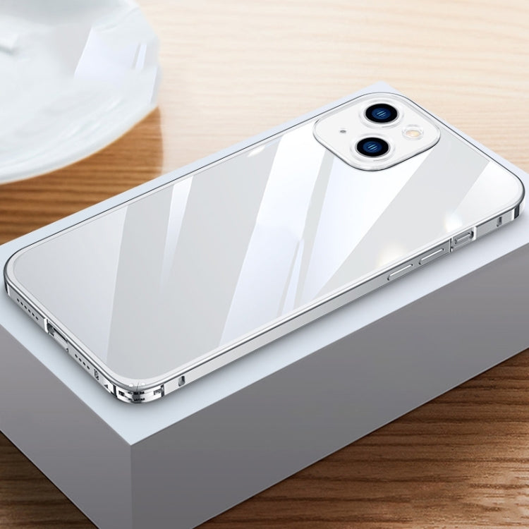 Metal Frame HD Transparent Phone Case, For iPhone 14, For iPhone 14 Plus, For iPhone 14 Pro, For iPhone 14 Pro Max
