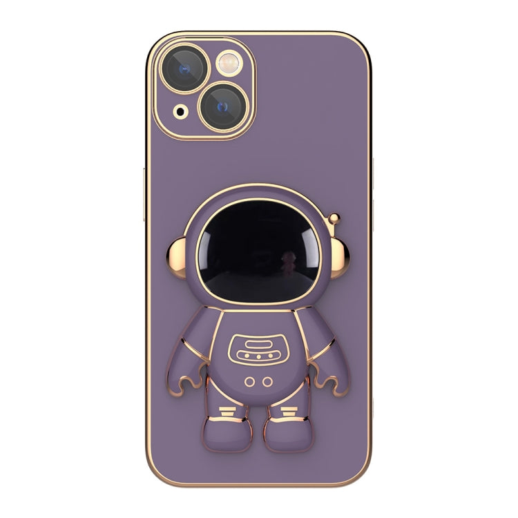 Plating Astronaut Holder Phone Case, For iPhone 13 Pro Max, For iPhone 13 Pro, For iPhone 13, For iPhone 13 mini, For iPhone 12 Pro Max