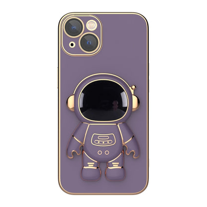 Plating Astronaut Holder Phone Case, For iPhone 12 Pro, For iPhone 12, For iPhone 12 mini, For iPhone 11 Pro Max, For iPhone 11 Pro