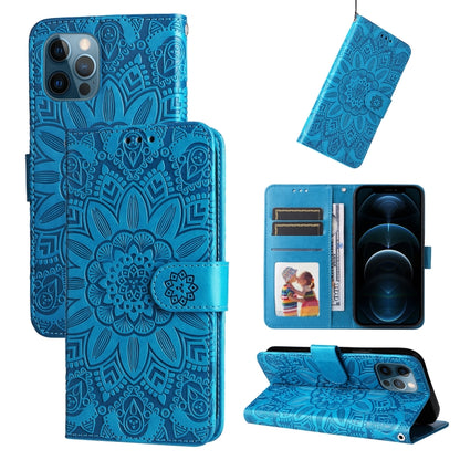 Embossed Sunflower Leather Phone Case, For iPhone 11 Pro Max, For iPhone X / XS, For iPhone XR, For iPhone XS Max, For iPhone SE 2022 / SE 2020 / 7 / 8, For iPhone 7 Plus / 8 Plus