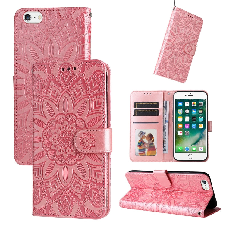 Embossed Sunflower Leather Phone Case, For iPhone 11 Pro Max, For iPhone X / XS, For iPhone XR, For iPhone XS Max, For iPhone SE 2022 / SE 2020 / 7 / 8, For iPhone 7 Plus / 8 Plus